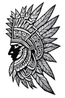 Aztec symbols tattoo design idea