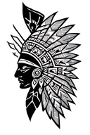 Aztec symbols tattoo design idea