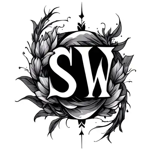 https://i.pinimg.com/736x/75/94/68/7594687c8ef288b0c9ffba1ae84312e4.jpg and add 'SW' with a cool design tattoo design idea