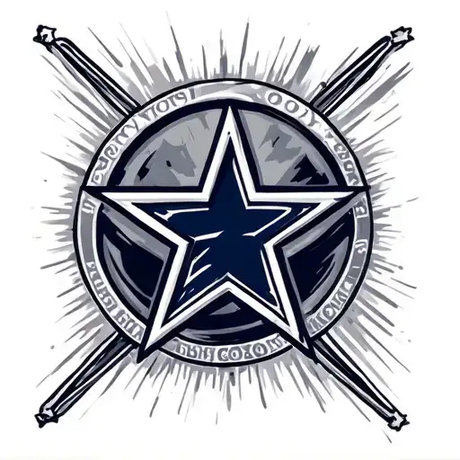 dallas cowboys star tattoo design idea