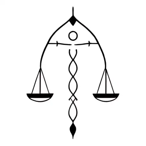 libra zodiac sign tattoo design idea