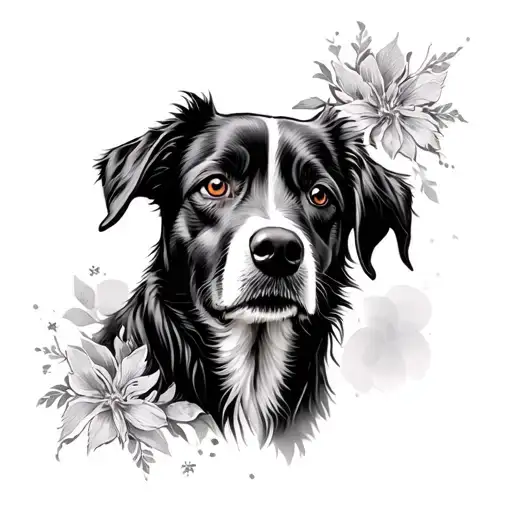 Memorial Dog tattoo design idea