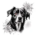 Memorial Dog tattoo design idea