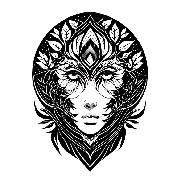 forest soul music tattoo design idea