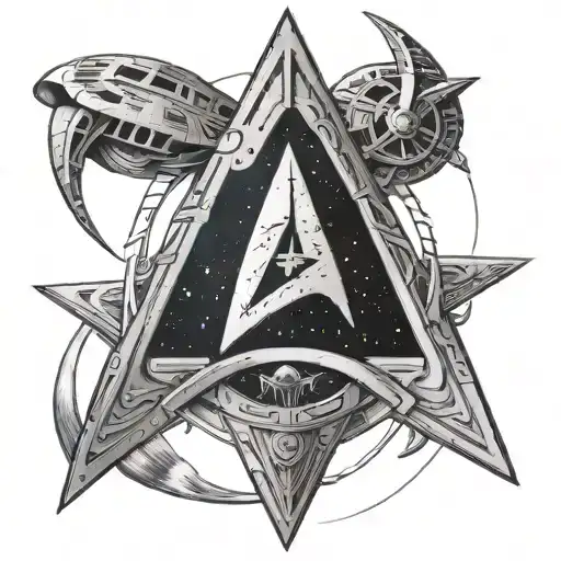 Star Trek delta and Stargate tattoo design idea