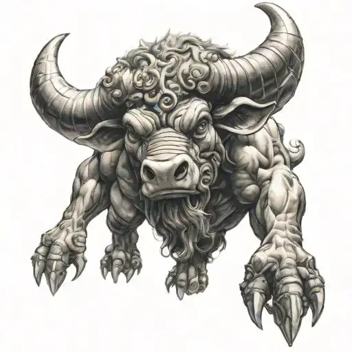the formidable minotaur tattoo design idea