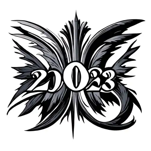 roman numeral 2023 tattoo design idea