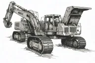 excavator tattoo design idea