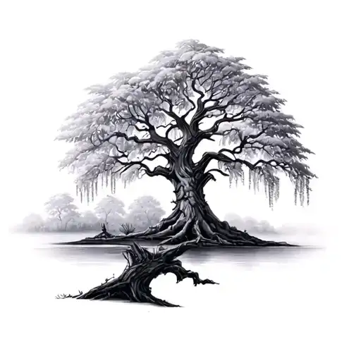 willow tree tattoo design idea