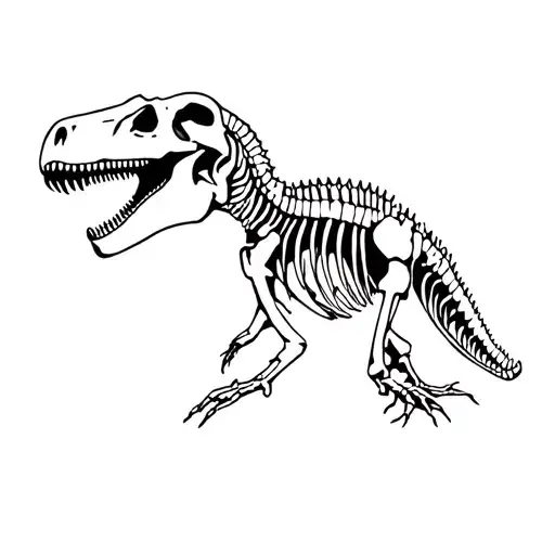 mosasaurus skeleton tattoo design idea