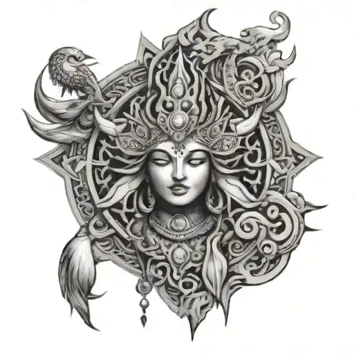 destiny hindu mythology tattoo design idea