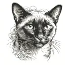 siamese cat tattoo design idea