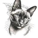 siamese cat tattoo design idea