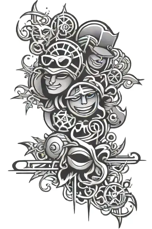 graffiti hip hop symbols tattoo design idea