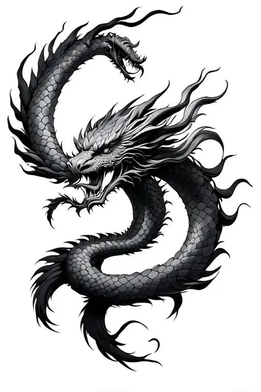 Shen long tattoo design idea
