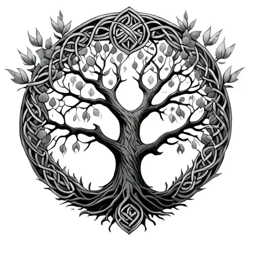Celtic Life Tree tattoo design idea