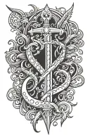 Trident tattoo design idea