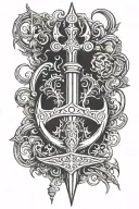 Trident tattoo design idea