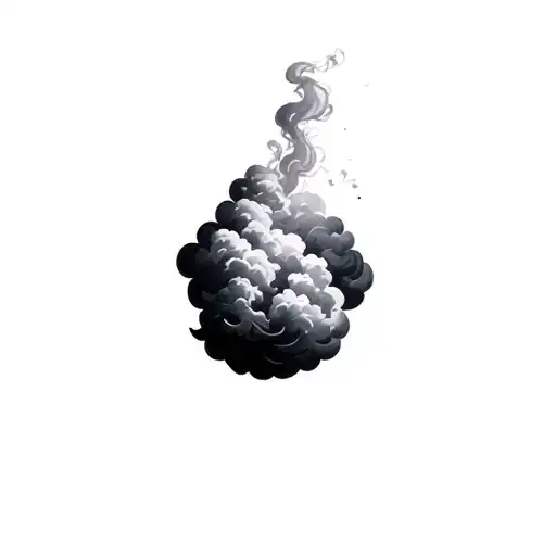 Coverup Clouds and Smoke tattoo design idea