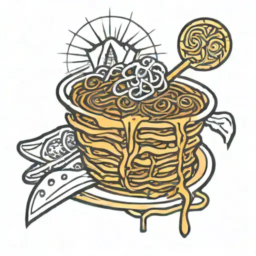skyline chili  three way, IATSE Local  #5 symbol, Cincinnati landmark tattoo design idea