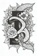 put the numbers 719 vertical and insert 918  horizontally using the 1 for both sets of numbers similar to the shape of a tattoo design idea