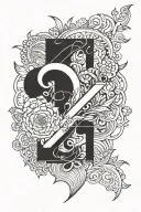 put the numbers 719 vertical and insert 918  horizontally using the 1 for both sets of numbers similar to the shape of a tattoo design idea