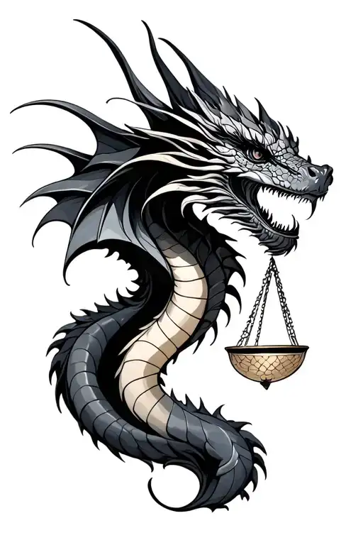 air dragon venus libra tattoo design idea