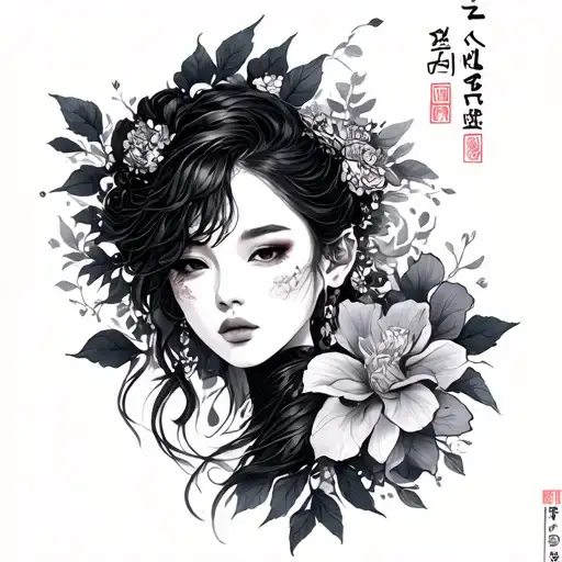 Korean tattoo design idea