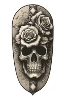 Western,Playing Cards, Roses,Barbed wire,Cross tattoo design idea