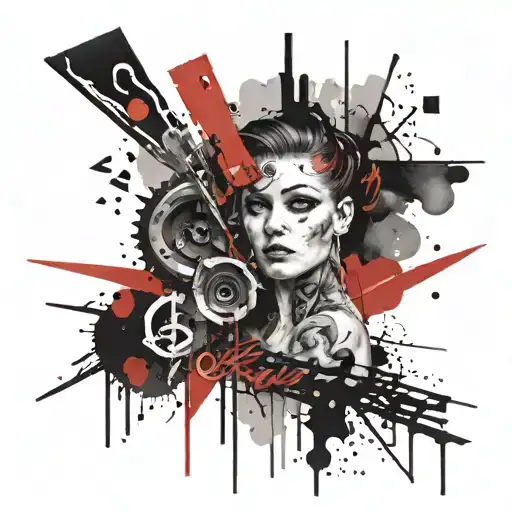 Kynzleigh in calligraphy brush tattoo design idea