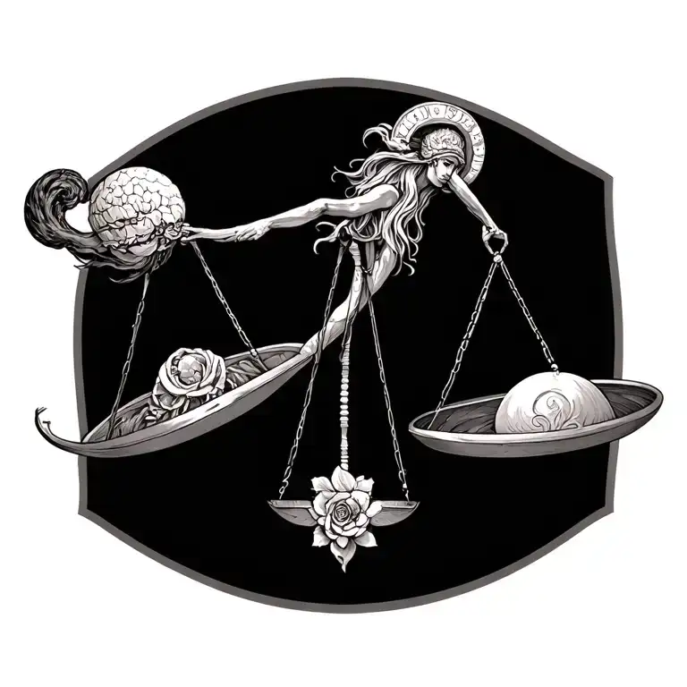 Aquarius And Libra tattoo design idea