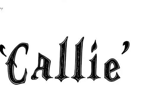 "Callie 
" tattoo design idea