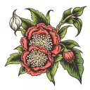 Carnation & Snowdrop tattoo design idea