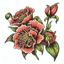 Carnation & Snowdrop tattoo design idea