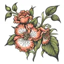 Carnation & Snowdrop tattoo design idea