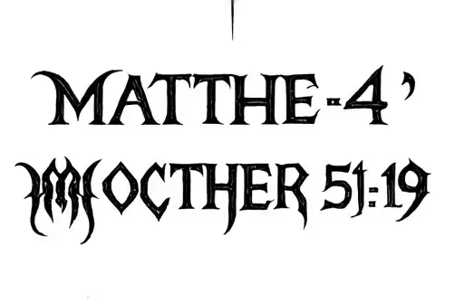 "Matthew 5: 4
19 October " tattoo design idea