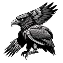 Aztec Mexican eagle tattoo design idea