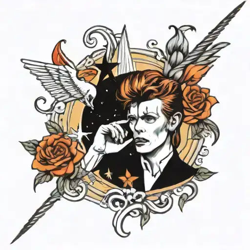 david bowie tattoo design idea