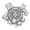 Life Is A Gamble tattoo design idea