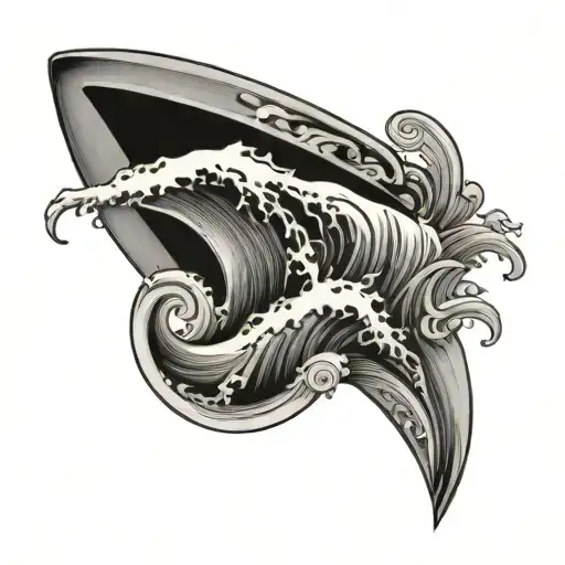 surf tattoo design idea