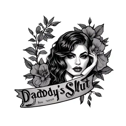 Daddys Slut tattoo design idea
