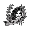 Daddys Slut tattoo design idea