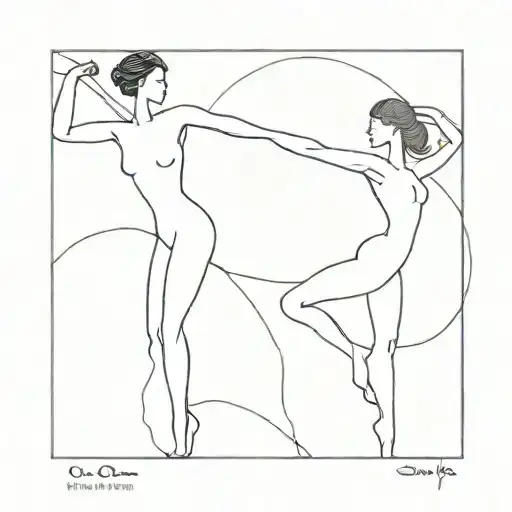 At the hour when the light became brighter and the darkness retreated, two souls whirled in an endless dance, and nothing could separate them tattoo design idea