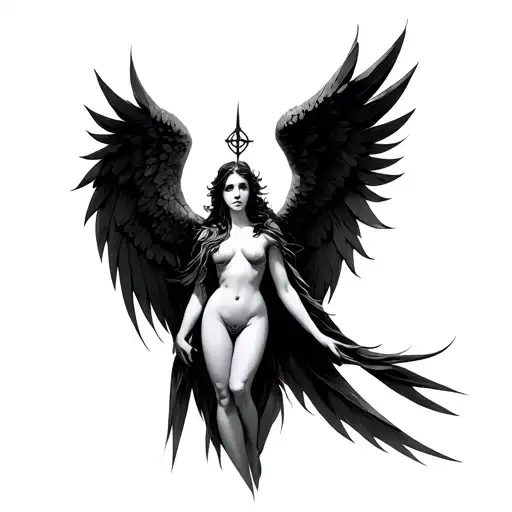 ophanim angel tattoo design idea