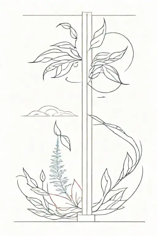 On the spine, some simple and tall tattoo design idea
