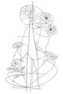 On the spine, some simple and tall tattoo design idea