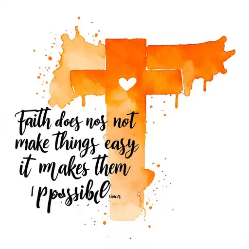cross with heart Tennessee vols and scripture that says faith does not make things easy it makes them possible  tattoo design idea
