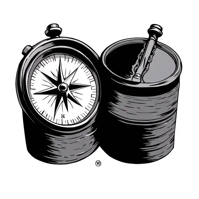 compass tattoo design idea