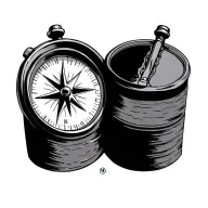 compass tattoo design idea