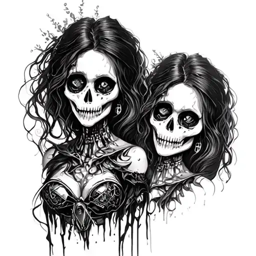 Emily Corpse bride terminator tattoo design idea